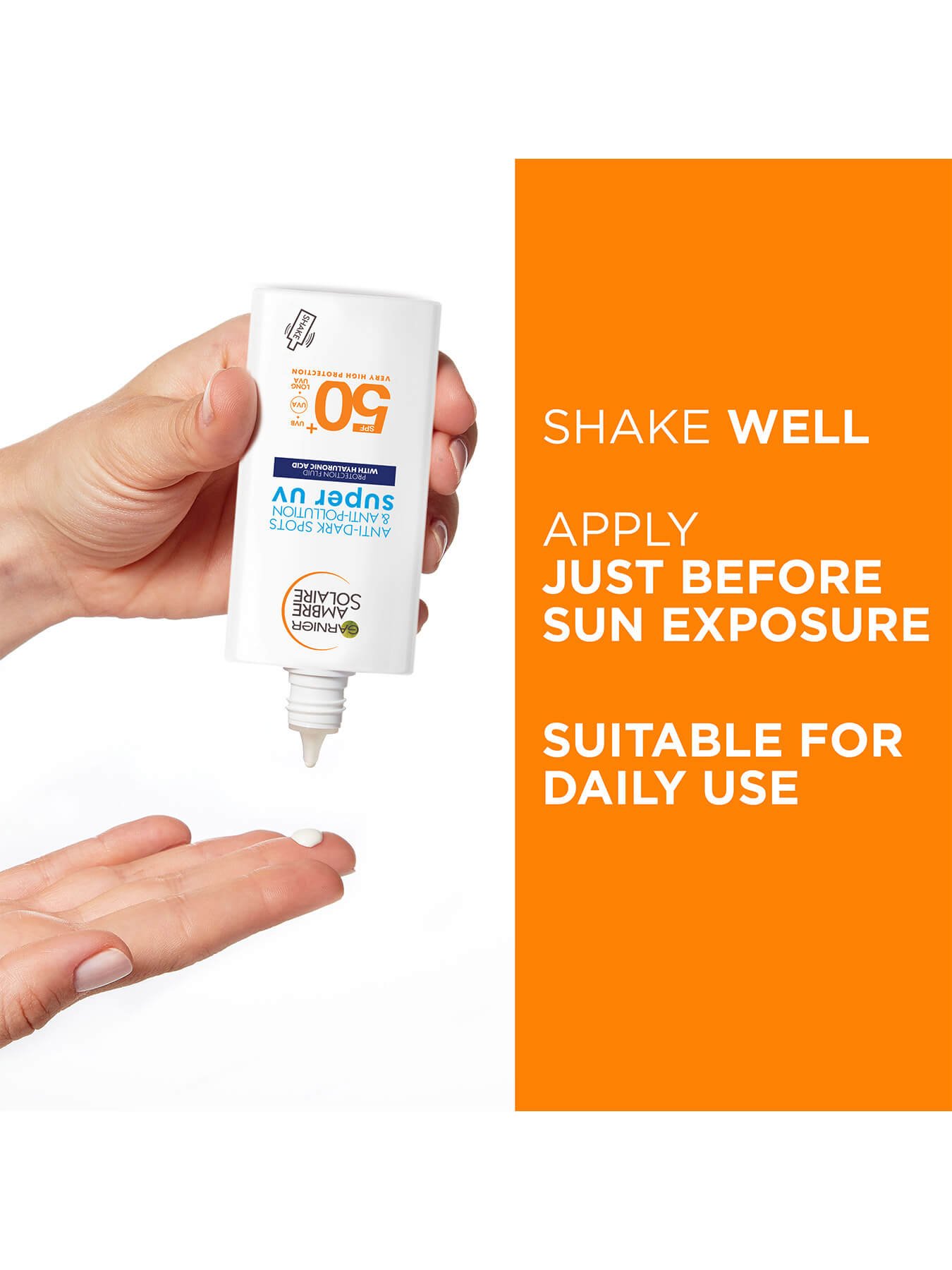 ambre solaire cream opened with cream squeezed out